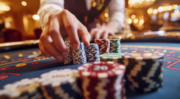 Live-dealer blackjack table